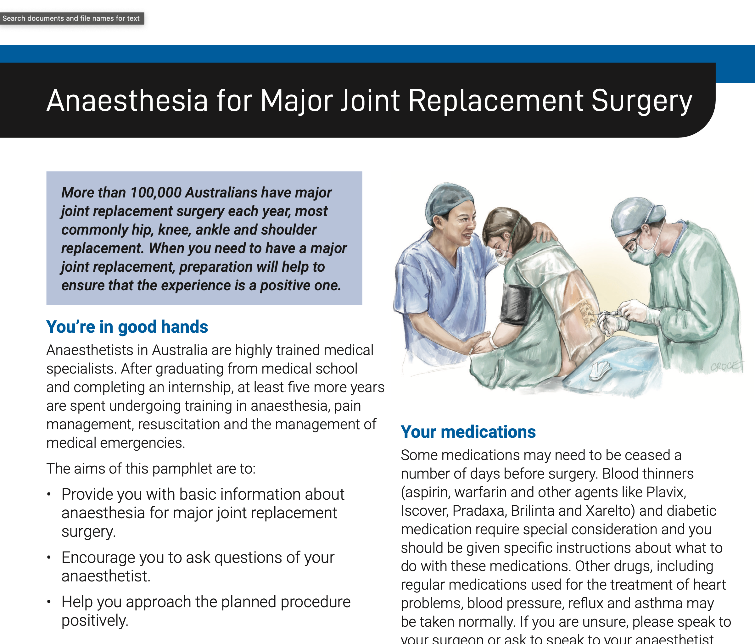 Anaesthesia For