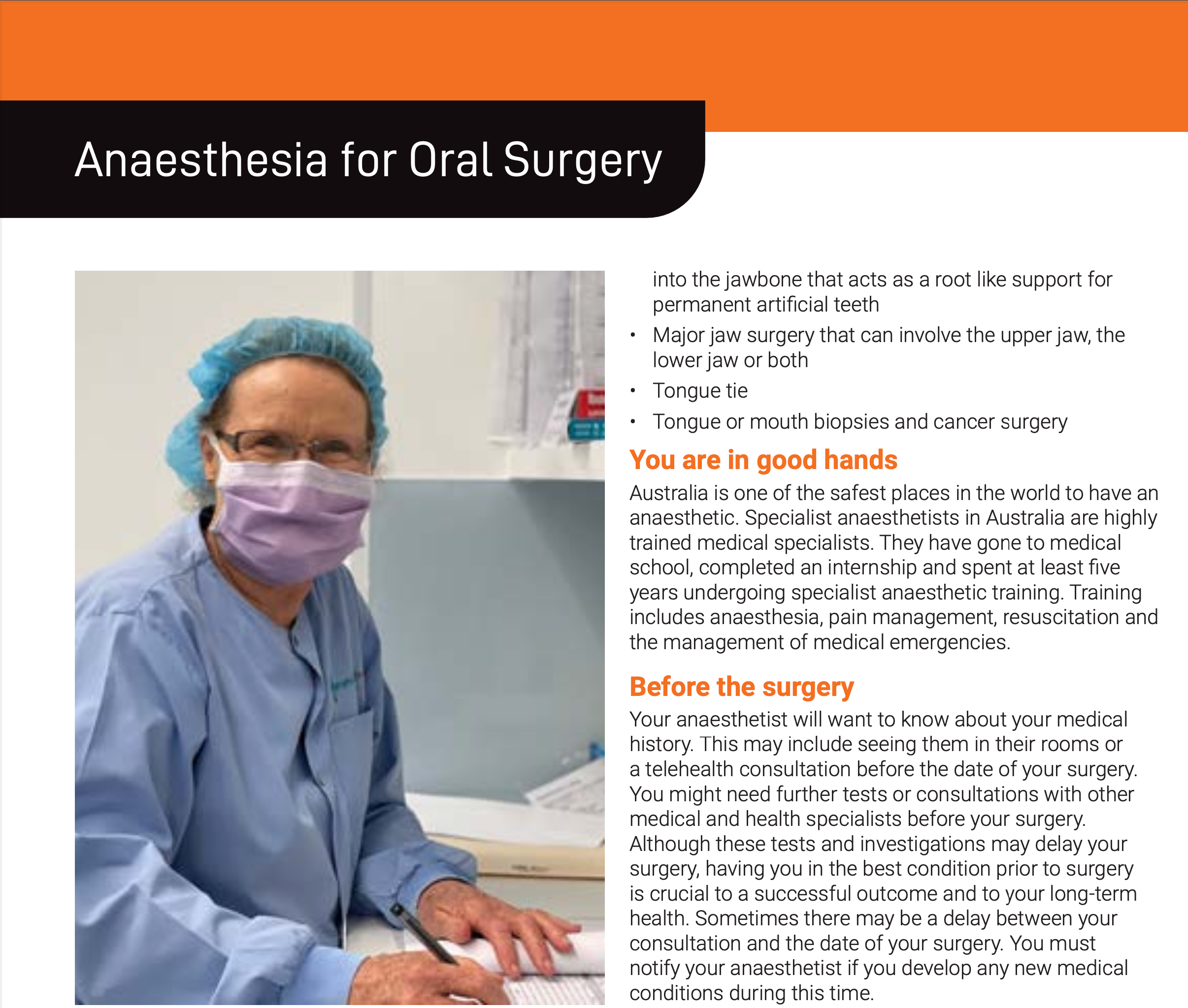 Anaesthesia For